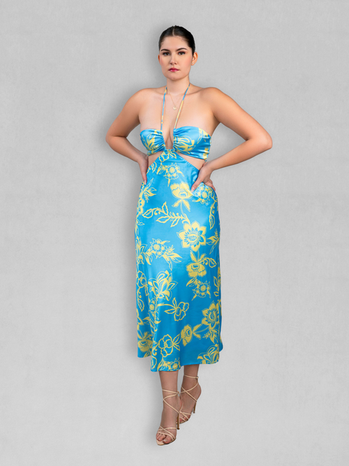 Orchid midi dress